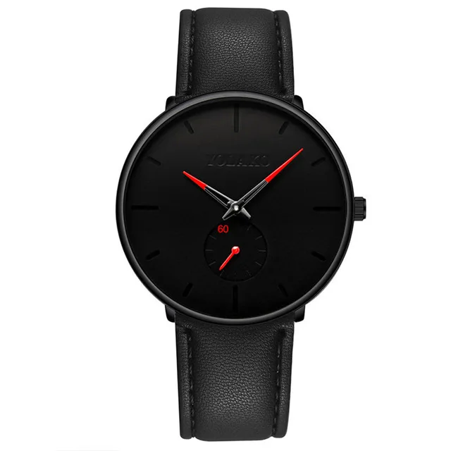 New Mens Ultra ThinMinimalist Casual Leather  Men Watch Male Simple Stainless St - £83.31 GBP