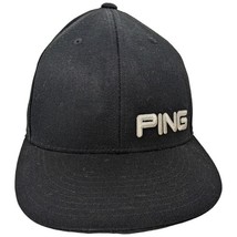 Ping Golf 210 Fitted Golf Athletic Hat Size 6 7/8 - 7 1/4 Black - $358.13 MXN