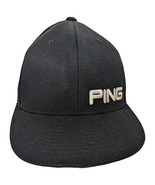 Ping Golf 210 Fitted Golf Athletic Hat Size 6 7/8 - 7 1/4 Black - $25.79 CAD