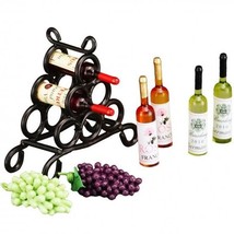 DOLLHOUSE Filled Wine Bottle Cage Rack Reutter 1.855/6 Miniature - $46.50