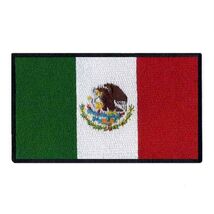 MEXICO FLAG IRON ON PATCH 3" Embroidered Applique Mexican Pride National... - $2.95