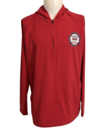 Sport-Tek Men&#39;s Pony Baseball Hooded 1/4 Zip Activeweare Pullover Red XL - $37.78 CAD
