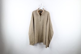 Vintage Woolrich Mens XL Distressed Blank Wool Knit Half Zip Pullover Sw... - $737.97 MXN
