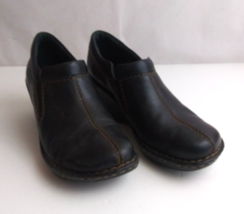 BOC BORN Women&#39;s Black Leather Nursing Clogs Work Shoes Size 8.5 - £15.27 GBP