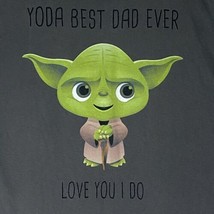 Yoda Best Dad Ever Love You I Do Men&#39;s T-Shirt Large Hanes - $16.66