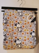 Peanuts Snoopy Fall Yellow Orange Flowers 50&quot;x70&quot; Berkshire Throw Blanket NWT - £27.04 GBP