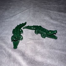 2 Lego Dark Green Alligator crocodile with eyes - £8.52 GBP