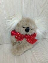 Hallmark Koko Koala Bear Brown White Holding Red Heart w/ Bow Plush vintage 1984 - $6.23