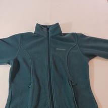Columbia XL1321 Women's Teal Gray Cloudy Day Full Zip Fleece Jacket Size Medium image 14