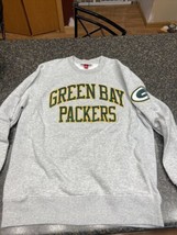 Mitchell &amp; Ness Green Bay Packers Crew Neck Sweatshirt Size Large Throwback - £59.21 GBP