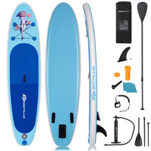 Costway 10&#39; Inflatable Stand Up Paddle Board SUP W/Adjustable Paddle Pum... - £172.99 GBP