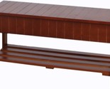 Cherry Solid Wood Shoe Bench With Storage From Roundhill Furniture - $77.99