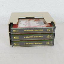 Set of 3 Readers Digest A Country Christmas Music Cassettes w Holder Compilation - £6.58 GBP