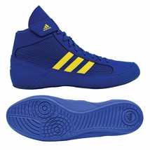 Adidas | FV2473 | HVC 2 Adult | Royal Blue &amp; Solar Yellow Wrestling Shoes | New! - £45.56 GBP
