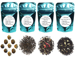 Tea Sampler, 4 Black Teas, Caffeinated Tea, Loose Leaf Tea - £13.32 GBP