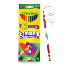 Crayola Erasable Colored Pencils-10/Pkg Long - £16.75 GBP
