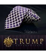 Donald  J Trump Signature collection Tie Purple Geometric Length: 61&quot; - $1,859.57 MXN