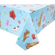 3 Pack Puppy Dog Themed Party Tablecloth (54 X 108 In, Rectangle) - £20.69 GBP