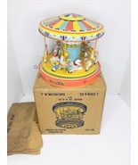  VINTAGE 1950&#39;S J. CHEIN TIN LITHO WIND UP PLAYLAND MERRY GO-ROUND  - $389.99