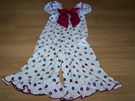 Child Size Medium Costume Gallery Polka Dot Clown Dance Outfit Metallic Preowned - £17.86 GBP