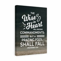 The Wise in Heart Proverbs 10:8 Bible Verse Canvas Christian Wall Art Ready to - £66.28 GBP+