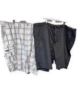 Lee Dungarees Men&#39;s Shorts QTY of 2 100% Cotton Gray Plaid and Solid Siz... - $40.66 CAD