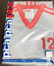 1970s Soccer Boys Pajama set Gray &amp; Red Size 8 New Old Stock #12 PCA - £11.66 GBP