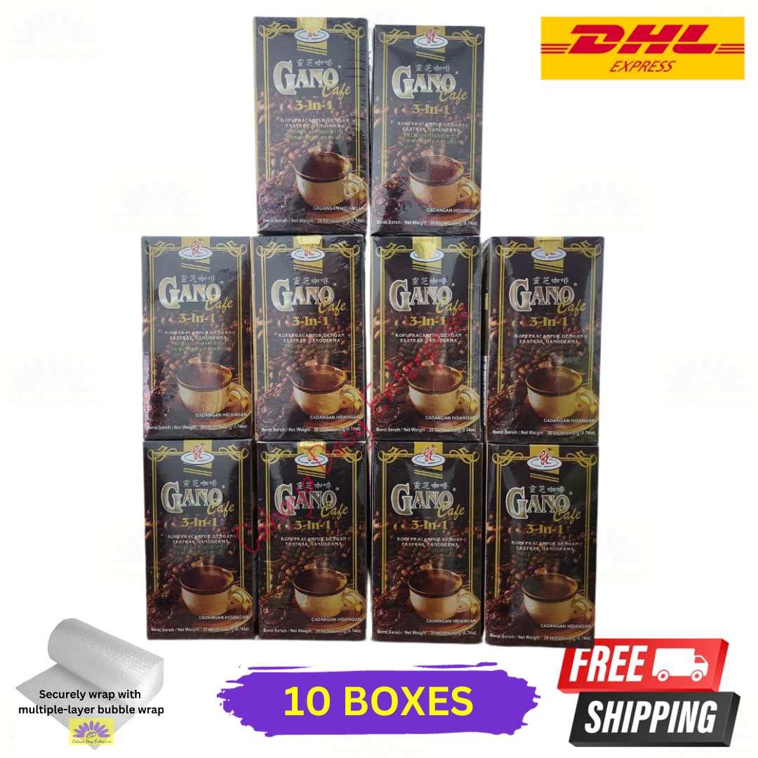 Primary image for 10 X Gano Excel Cafe 3 in 1 Coffee Ganoderma Reishi Halal (20 sachets)
