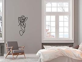 LaModaHome Metal Wall Art Nudist Woman Black Wall Decor, Living Room, Bedroom, K - £52.98 GBP