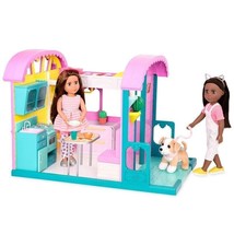 Glitter Girls Caravan Home Dollhouse &amp; Furniture Playset for 14&quot; Dolls Free Ship - £70.08 GBP
