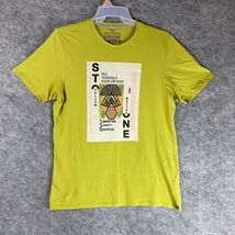 Volcom T-Shirt Large Modern Fit Men&#39;s Short Sleeve Lime Green 100% Cotton - $15.34 CAD