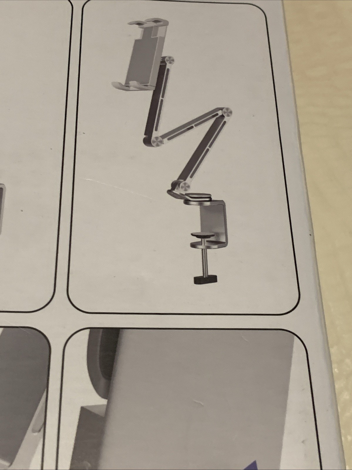 Rotatable Holder Stand Tablet Holder Multi-Angle Design Phone Clip Swivel Gray Item image 2