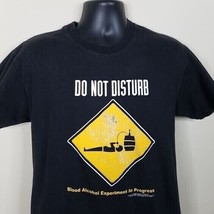 Blood Alcohol Experiment T Shirt Size Medium Vintage Do Not Disturb Black Yellow - £13.02 GBP