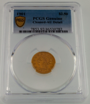 1901 Oro Libertà Quarto Aquila Selezionato Da PCGS Come Au Dettagli - £464.24 GBP