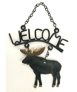 Moose Welcome Metal Sign Cutout-Hanging Chain - 6.5 x 6.5&quot; - $28.04