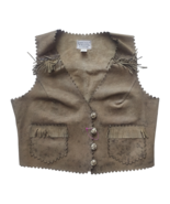 DOUBLE RL SLEEVELESS  WOMENS FRINGED LEATHER VEST WORLDWIDE SHIPPING FAT... - $10,462.27 MXN