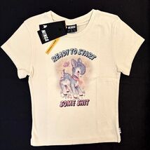 Minga London Cropped Baby Tee XL – &quot;Ready to Start Some Sh*t&quot; Graphic Fa... - $36.99