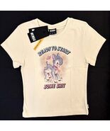 Minga London Cropped Baby Tee XL – &quot;Ready to Start Some Sh*t&quot; Graphic Fa... - $51.91 CAD
