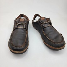 Olukai Ohana Shoes Men’s Nubuck Brown Lace Up Leather Waxed Shoes 11M/EU44 - £18.84 GBP