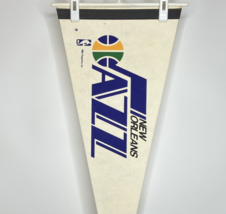 Vintage New Orleans Jazz NBA 30 x 12 Full Size Pennant 1970s White Defunct - $48.95