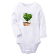 Babies Nature Pattern Soil in Hands Romper Newborn Baby Bodysuit Infant Jumpsuit - £8.85 GBP