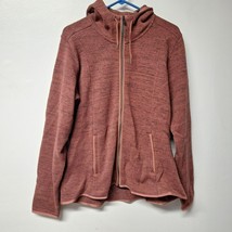 Kuhl Ascendyr Hoodie Rust Red Womens XL Pockets Full Zip Sweatshirt Warm - £42.35 GBP