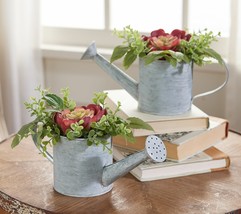 Set of 2 Faux Succulents in Watering Cans by Valerie - $48.47