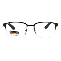 Multi-Focus Progressive Reading Glasses 3 Powers in 1 Reader Half Rim Rectangle - £12.64 GBP+