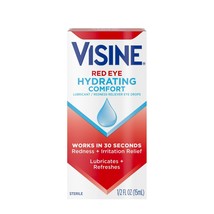Visine Red Eye Hydrating Comfort Lubricating Eye Drops, 0.5 fl. oz..+ - £12.85 GBP