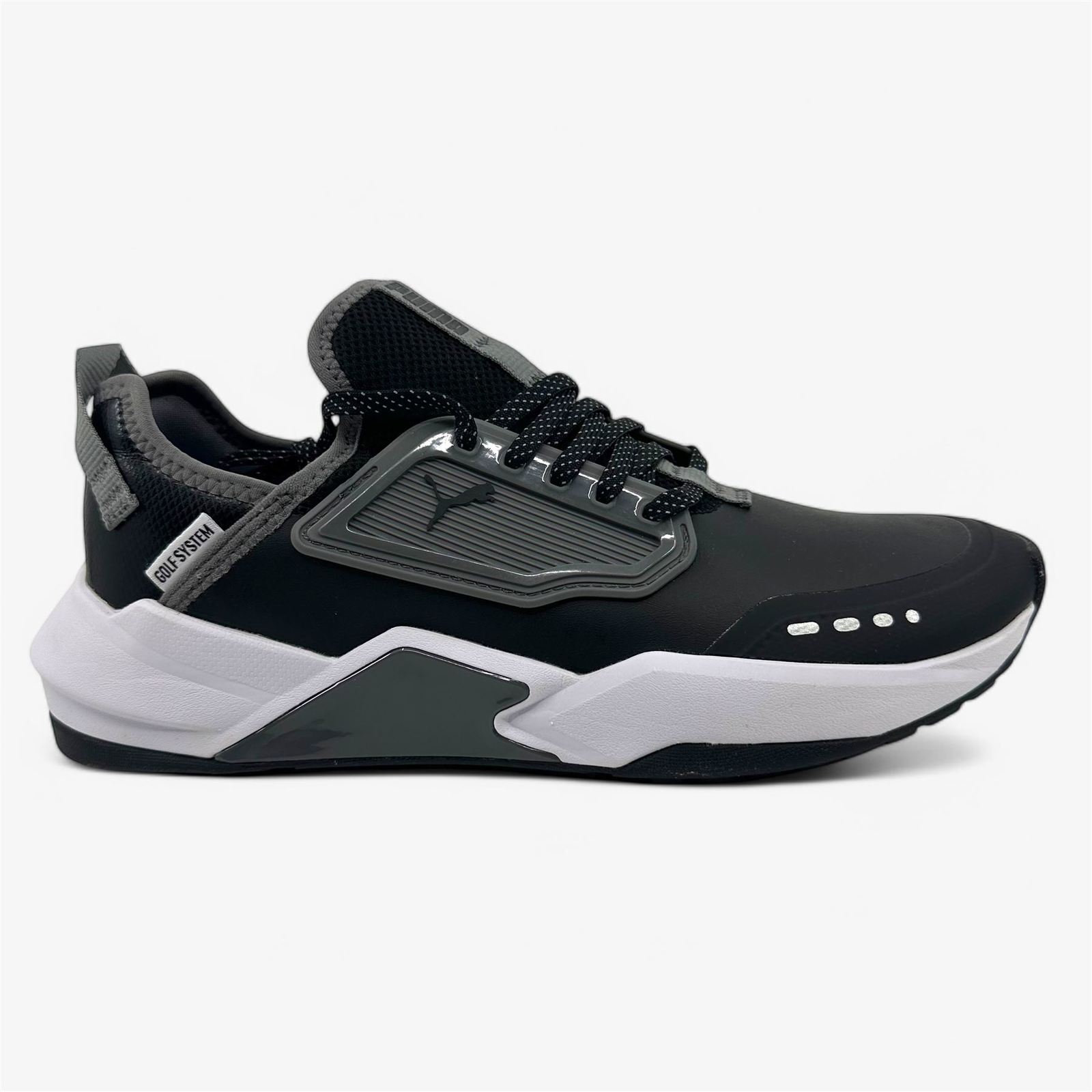 PUMA GS One Black Quiet Shade Mens Waterproof Golf Shoes - $74.95