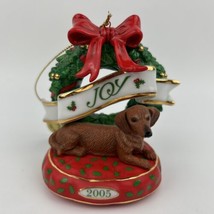 Danbury Mint 2005 Annual Dachshund Christmas Ornament Dachshund Delight - £15.37 GBP