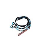 Horse Reins  Braided Rawhide Romel Turquoise Leather Popper Tack HRR002 - $52.47