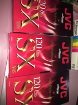 6 JVC High Performance T-120 SX VHS Tapes Used with Promo Cooler 6 Hours - $24.89