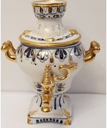 Vintage Gzhel Handmade Marked Russian Porcelain Samovar, Hand-Painted, H... - €146,80 EUR